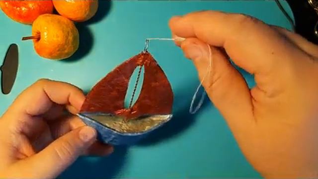 Ватные игрушки КуклАтель. Кораблик из ваты.