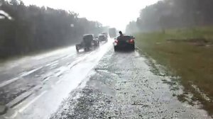 Крупный град трасса Новосибирск-Омск