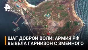 Российская армия вывела свой гарнизон с острова Змеиный / РЕН Новости