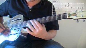 Easy blues slide guitar licks in open G lesson