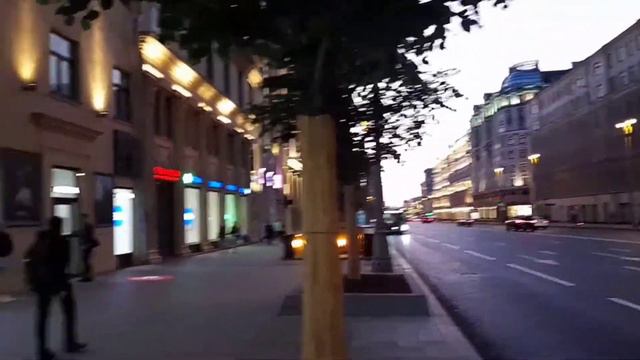 Москва. Вечер. Тверская улица. От Пушкина до Маяковского