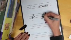 Learn Cursive Letter "F"