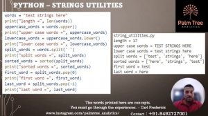 PYTHON-19. String Utilities