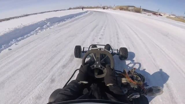 2 Финал - "Супер-Хонда" Завершающий этап по зимнему картингу на озере РЭБ г. Омск 2018г. смотреть онлайн