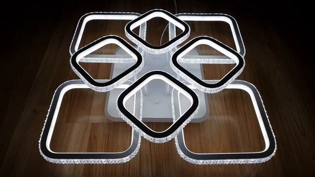 Светодиодная люстра 8023/4+4 A WHT. смотреть онлайн