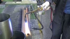 Качественная гибка с отжигом супер тонкостенной медной трубы D28х1мм на ручном трубогибе PARTNER БМК