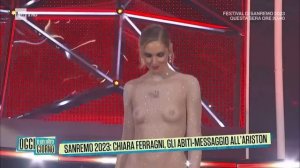 Sanremo 2023: Chiara Ferragni, gli abiti-messaggio all'Ariston - Oggi è un altro giorno 08/02/2023