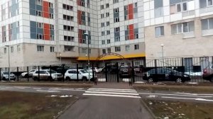 Москва 1464 бульвар Рокоссовского, парк Зелёная Горка, ЖК Богородский зима день