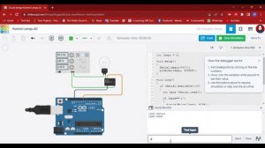 12. Kontrol Lampu AC (Simulasi Tinkercad, Interface Processing, Arduino IDE, Python)