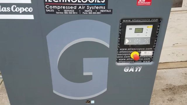 Atlas Copco GA11 15hp Rotary Screw Air Compressor смотреть онлайн