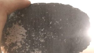 Как выглядит забитый катализатор на просвет.