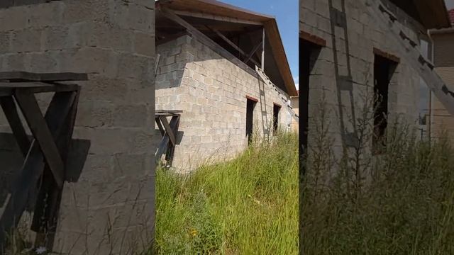 Недостроенный блочный жилой  дом в ДПК Зеленцино Александровский район  на участке 14 соток.