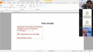 Conversation class- First class- Lesson Eight (Past Simple + Continuous)