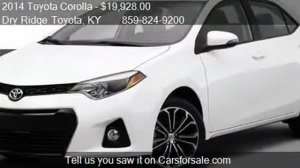 2014 Toyota Corolla S Plus for sale in Dry Ridge, KY 41035 a