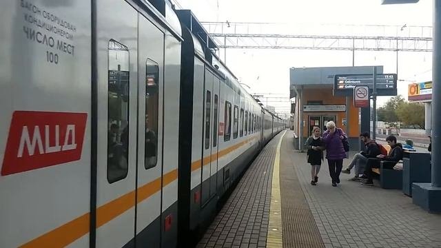 ЭП2Д-0091 ЦППК Перекраска Наше Подмосковье и ЭШ2-006 Аэроэкспресс На станции Кунцевская