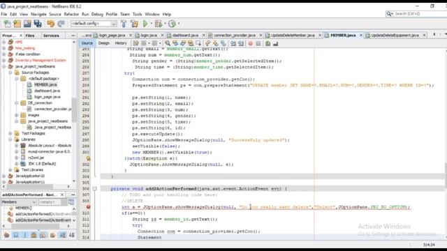 Delete data from database|Delete button|mysql|Java|Netbeans
