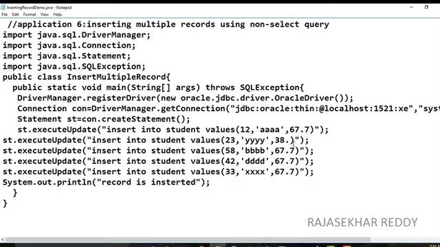 Jdbc tutorial part-6| Advanced Java Tutorial | Inserting Multiple Records into Database | смотреть онлайн