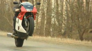 Wheelie on YAMAHA FZR 1000