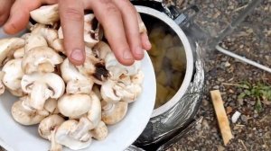 Зайчатина с Овощами в Афганском Казане На Костре