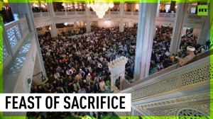 Eid Al-Adha celebration in Moscow's Cathedral Mosque