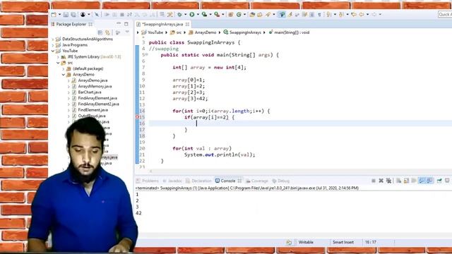 How to swap two elements in an array java | Swapping of two numbers in array java programming