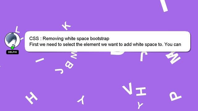 CSS : Removing white space bootstrap смотреть онлайн