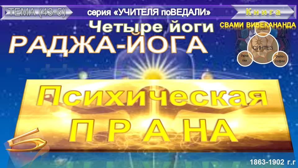 (5) РАДЖА-ЙОГА - ПСИХИЧЕСКАЯ ПРАНА (4 гл) - Свами Вивекананда (1863-1902 гг)