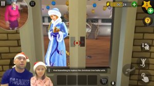 Все новогодние уровни Злая Училка (Scary Teacher 3D)! Прохождение Christmas Shenanigans.