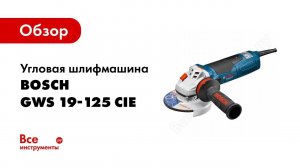Обзор: Угловая шлифмашина Bosch GWS 19-125 CIE 0.601.79P.002