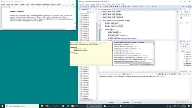Swing - JMenuBar, JMenu, JMenuItem - 3 смотреть онлайн