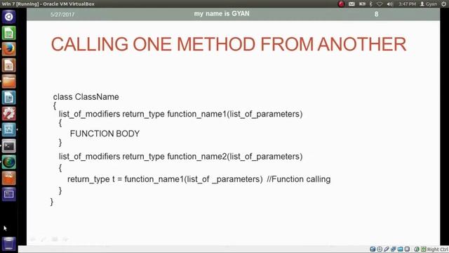 Methods and Method Calls in Java