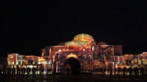 Лазерное шоу в президентском дворце шейха ОАЭ  Каср Аль Ватан  Абу Даби.