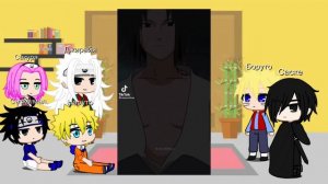 реакция команды 7+Джирайя, Саске и Боруто когда попали в прошлое 1/?