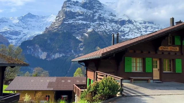 Grindelwald, Switzerland walking tour 4K - The most beautiful villages in Switzerland смотреть онлайн