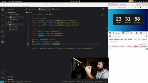 ? ვაწყობთ ციფრულ საათს (HTML, CSS, JS)