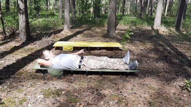 Туристическая раскладушка ? Кровать складная кемпинговая ультралёгкая 2кг ? Обзор смотреть онлайн