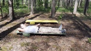 Туристическая раскладушка ? Кровать складная кемпинговая ультралёгкая 2кг ? Обзор