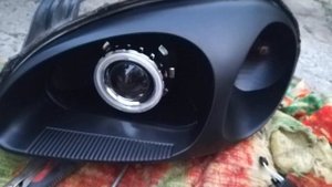 Установка линз на ланос.      Своими руками))