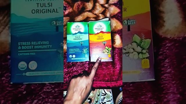 organic india tulsi green tea V/S organic india Tulsi ginger green tea review☕😊