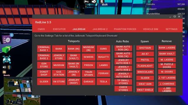 ? {THEMES} ROBLOX JAILBREAK EXPLOIT Red Line V3.5 ✅ Autorob, Noclip, Esp, Btools,+ More!! 1 смотреть онлайн