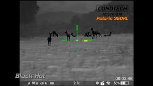 CONOTECH Polaris 350RL - Thermal Imaging Footage - Deer at 100mtrs