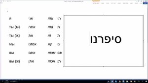 554. Секрет глаголов 1-2 лица прошедшего времени в иврите. Рассказывает Марк Харах, учитель иврита
