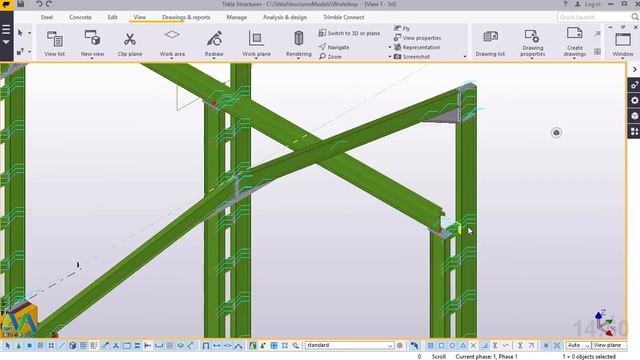 How to Create Industrial building in Tekla Structures 2017i смотреть онлайн