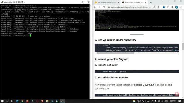How to install docker on ubuntu AWS Server
