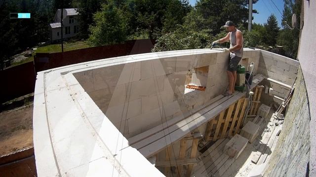 31- 33 День. Кладка газоблока на клей пену. Затирка газоблоков терками