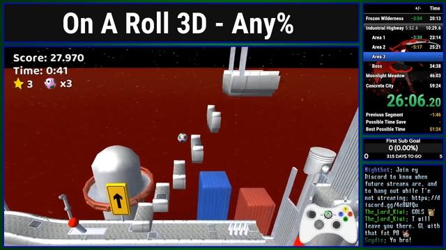 On A Roll 3D Any% in 52:00 смотреть онлайн