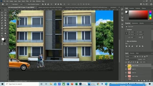 Elevation Design in Photoshop | Post Production | Rendering & Photoshop Editing смотреть онлайн