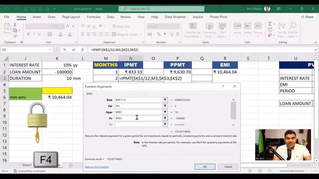 Excel Payment Function: Part 3 | MS Advance Excel in Hindi VNO.15 | Raj Singh Microsoft