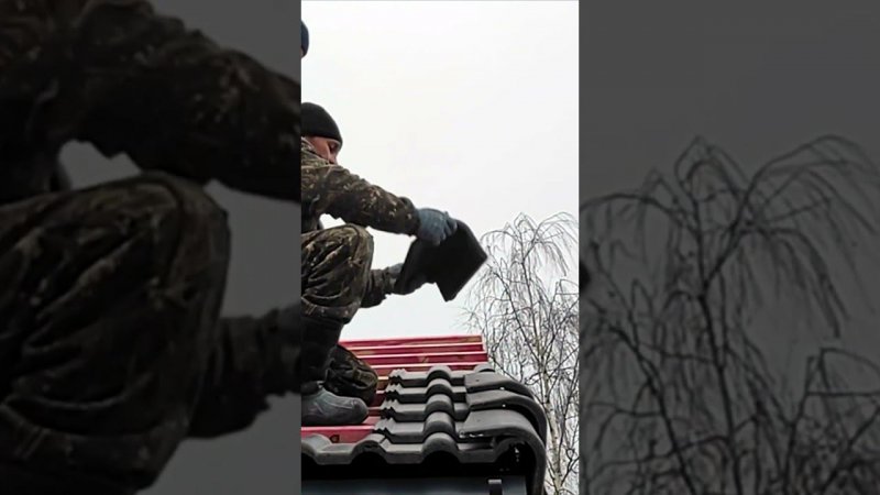 Монтаж кровли из ЦПЧ #домизгазобетона #цементнопесчанаячерепица #монтажкровли  #ЦПЧ