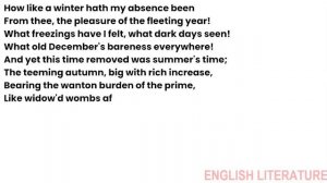 Sonnet 97 by William Shakespeare | How like a winter hath my absence been